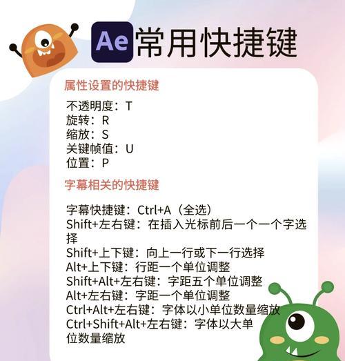 ae快捷键常用表分享？如何提高工作效率？